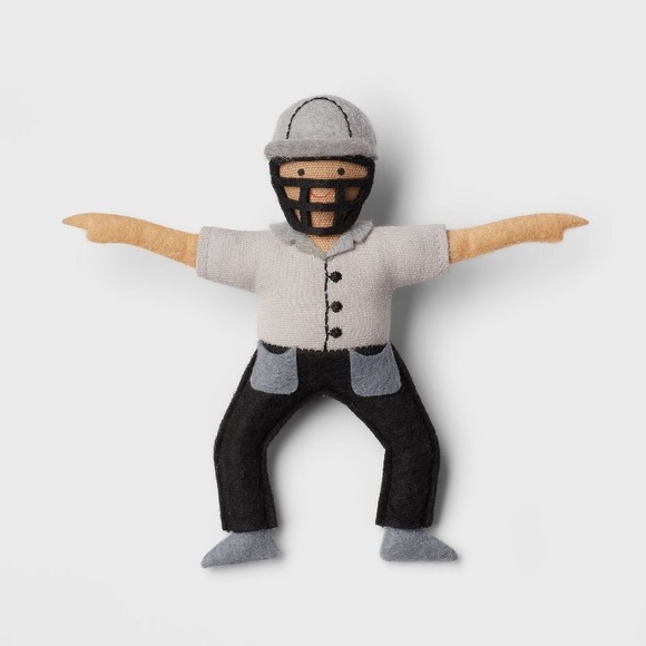 Fabric Baseball Umpire Christmas Tree Ornament nwt - Picture 1 of 2
